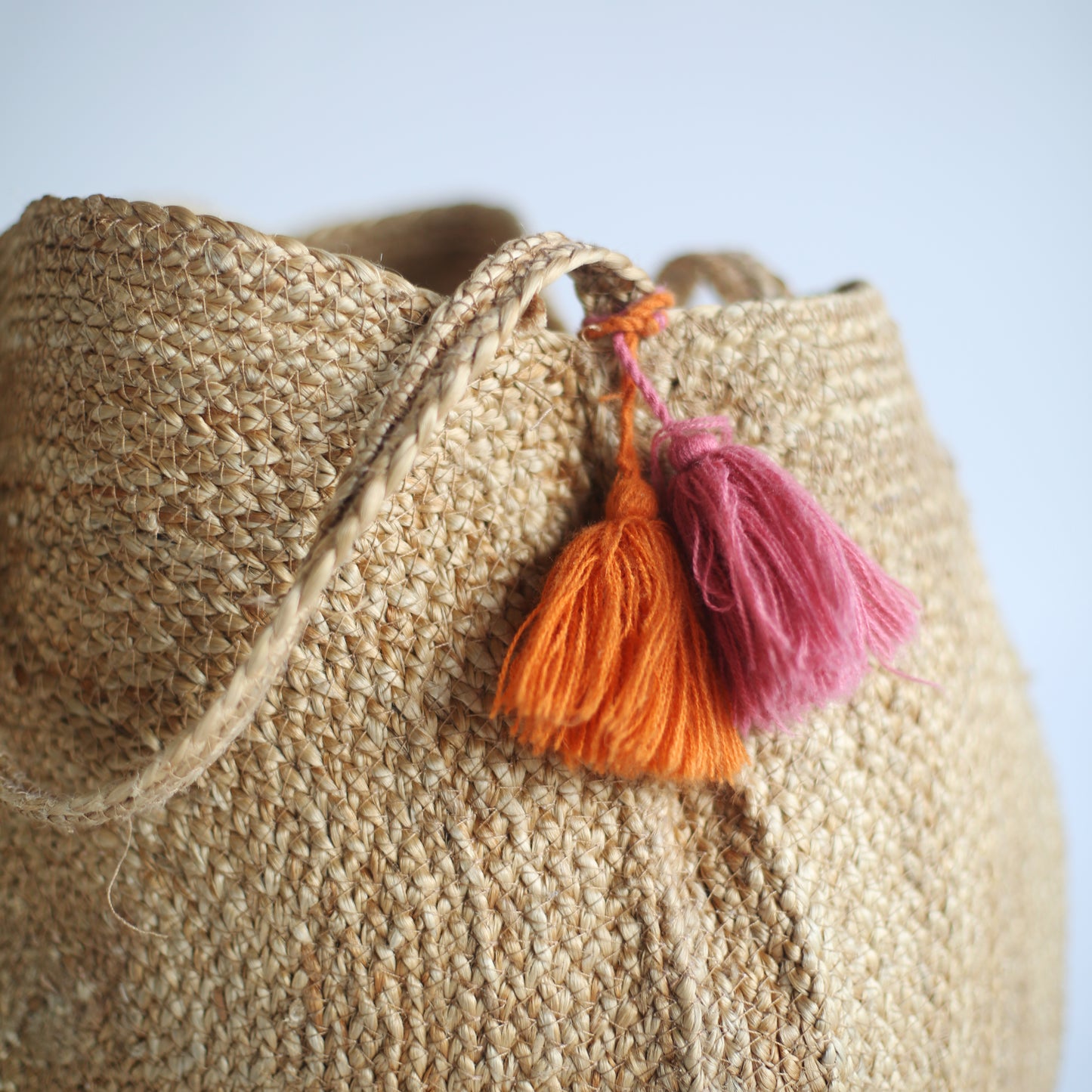 Oval Woven Basket Tote