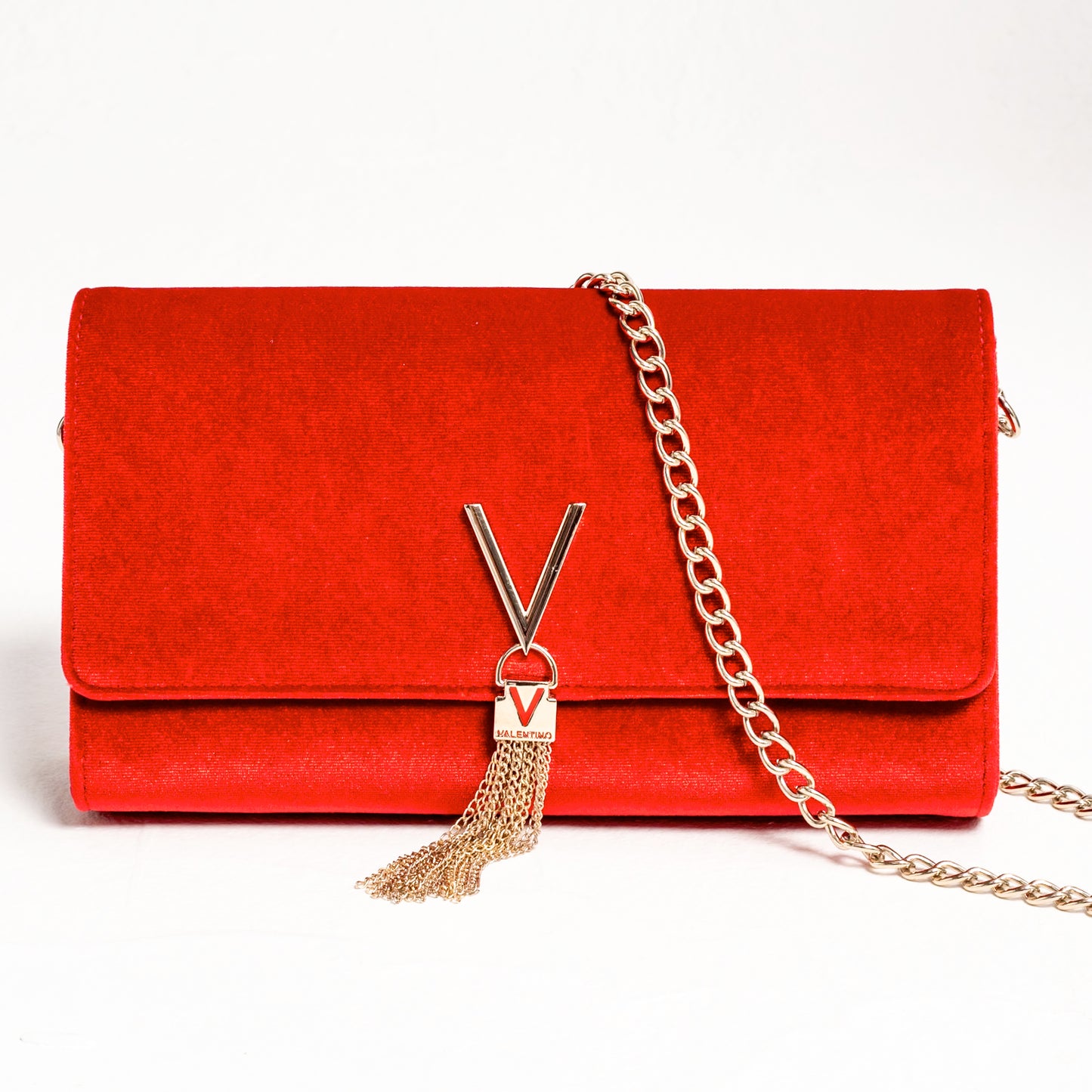 Valentino Bags Divina Velvet Shoulder Bag