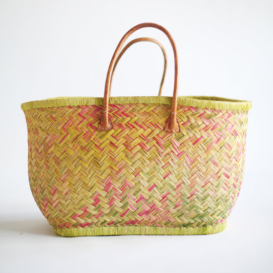 Multi-colour woven basket