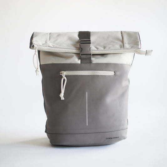 New Rebels Backham New York Taupe 21L Rolltop Water Repellent Laptop 15.6"